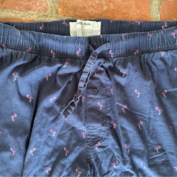 Goodfellow & Co Large Blue and Pink Flamingo Pajama PJ Bottoms Elastic Waistband - Picture 4 of 13